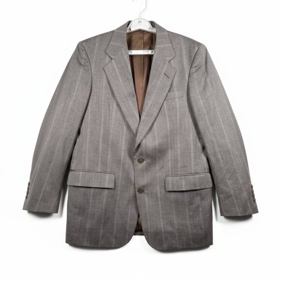 Christian Dior Monsieur Blazer 38R Pinstripe Jacket Suit Coat Vintage Brown‎